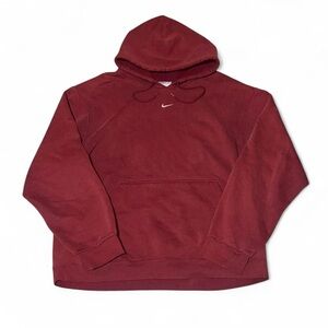 Vintage Nike Center Swoosh Red Hoodie